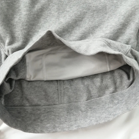 Lululemon Go Forward Fleece Pullover Sweater Light Grey High Cowl Neck Size 4 - Picture 13 of 16